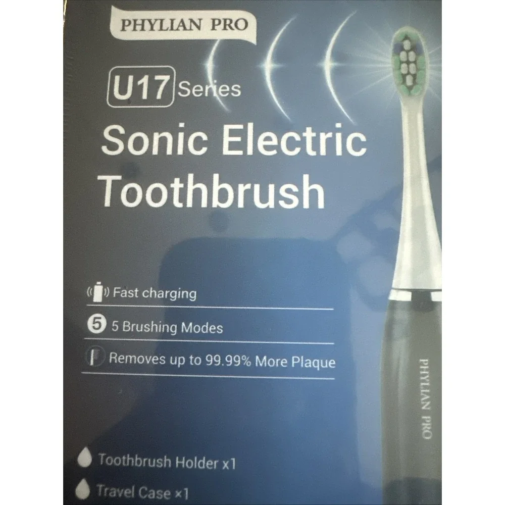 Phylian Pro U17 series Sonic Electric Toothbrush Rechargeable 5 brushing modes.